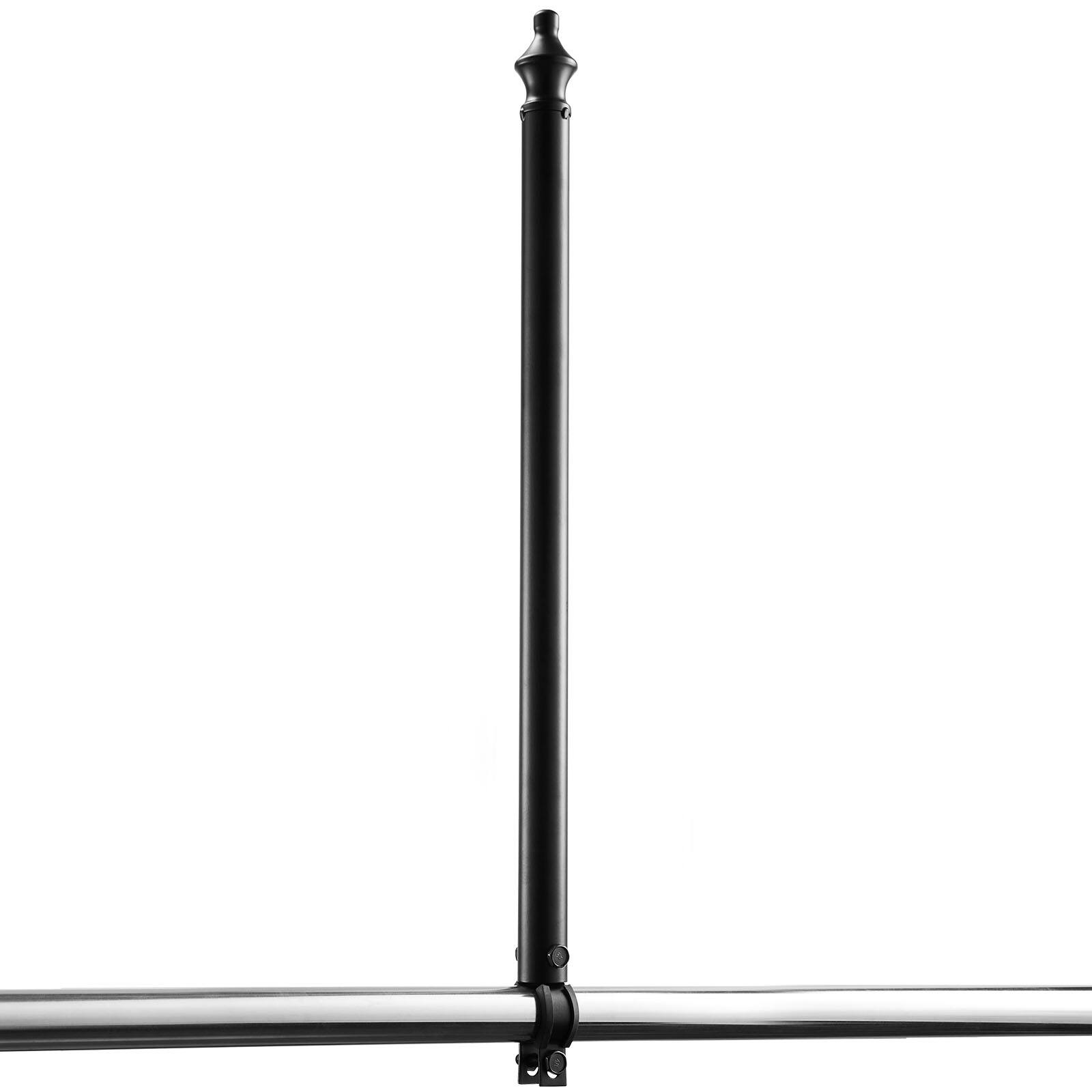 Alt View 5. VEVOR - Chain Link Fence Extensions, 9 Packs 27.4" Extension Height, Galvanized Post Extender for 1.3" to 1.5" Top of Fence - Black.
