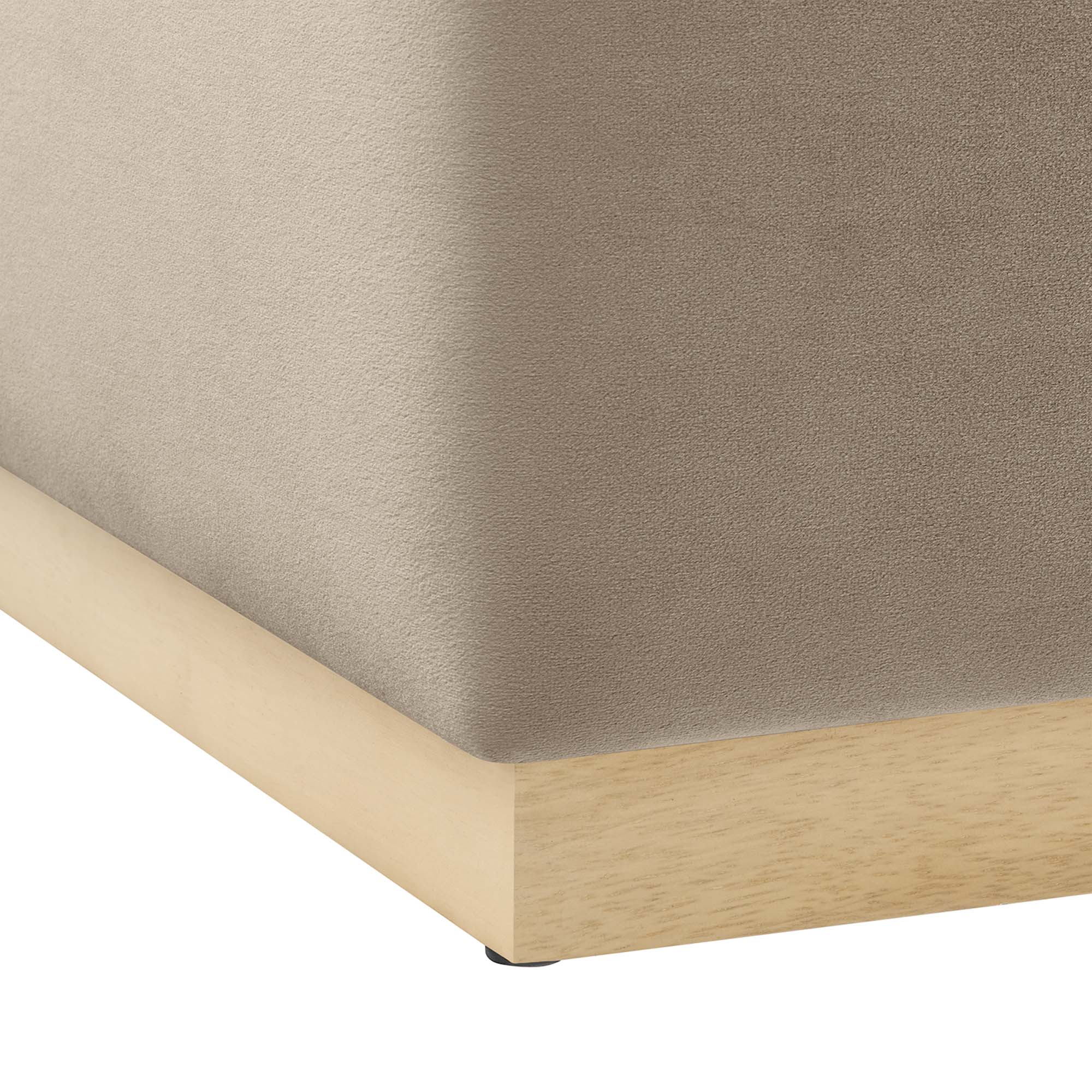 Alt View 5. Modway - Tilden Large 28" Square Performance Velvet Upholstered Ottoman by Modway - Taupe Natural.