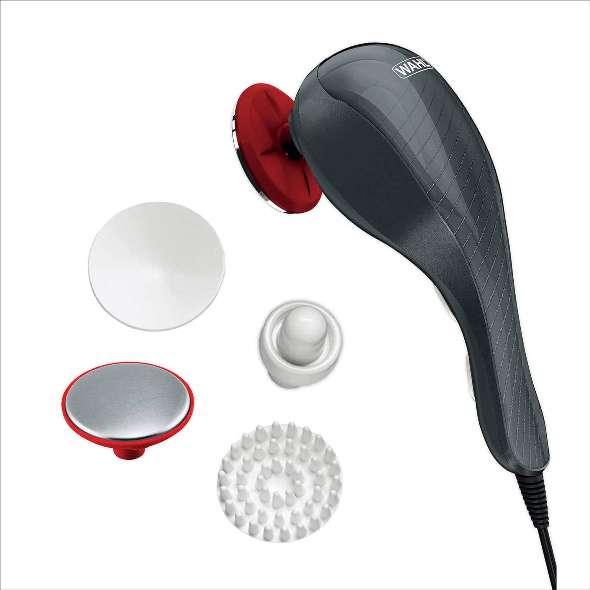 Front. Wahl - 2-Speed Handheld Heat Therapy Therapeutic Full-Body Massager - Grey.