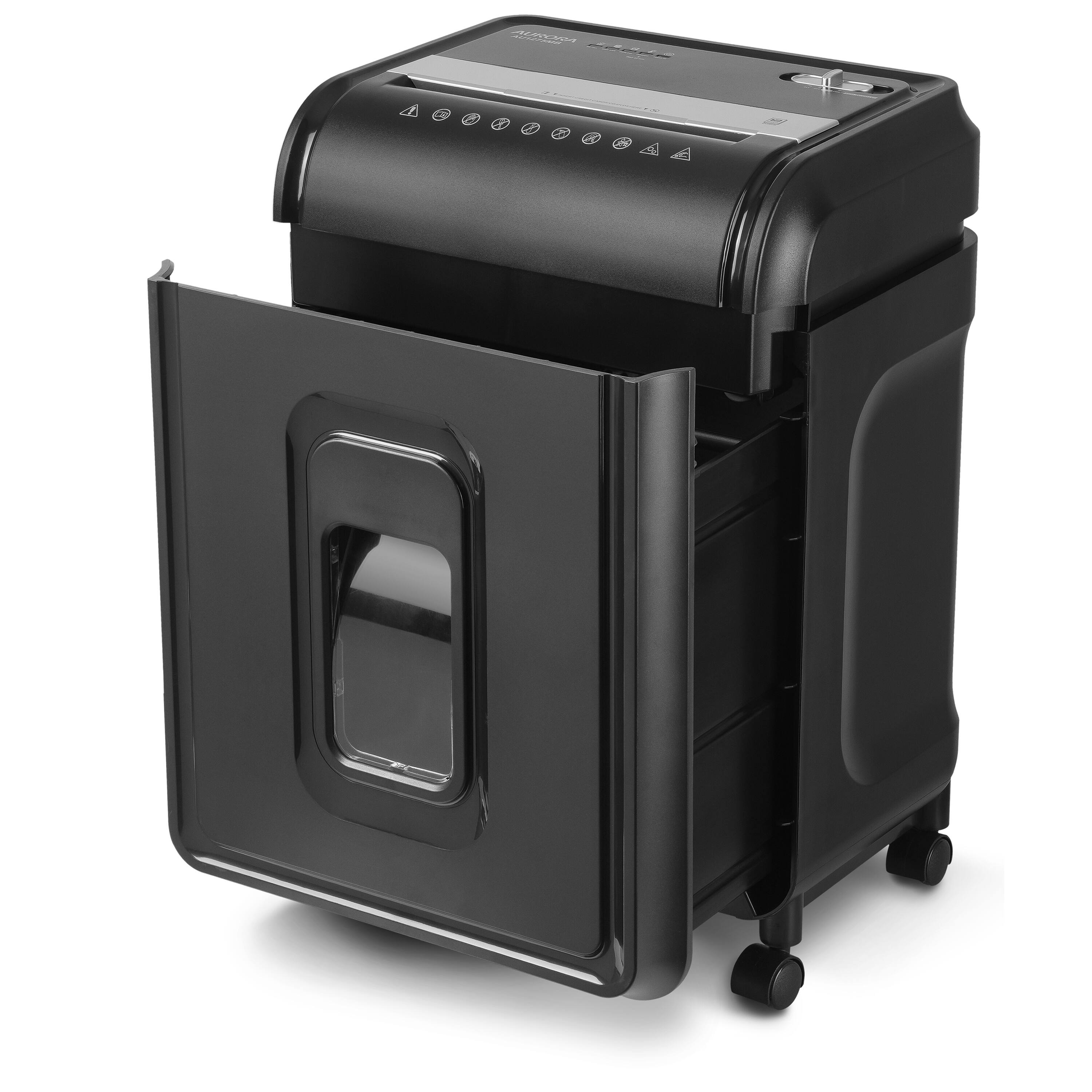 Alt View 1. Aurora - Aurora AU1275MB High-Security 12-Sheet Micro-Cut Paper and CD Shredder/ 5.7-Gallon Pullout Basket/60 Minutes Run Time - Black.