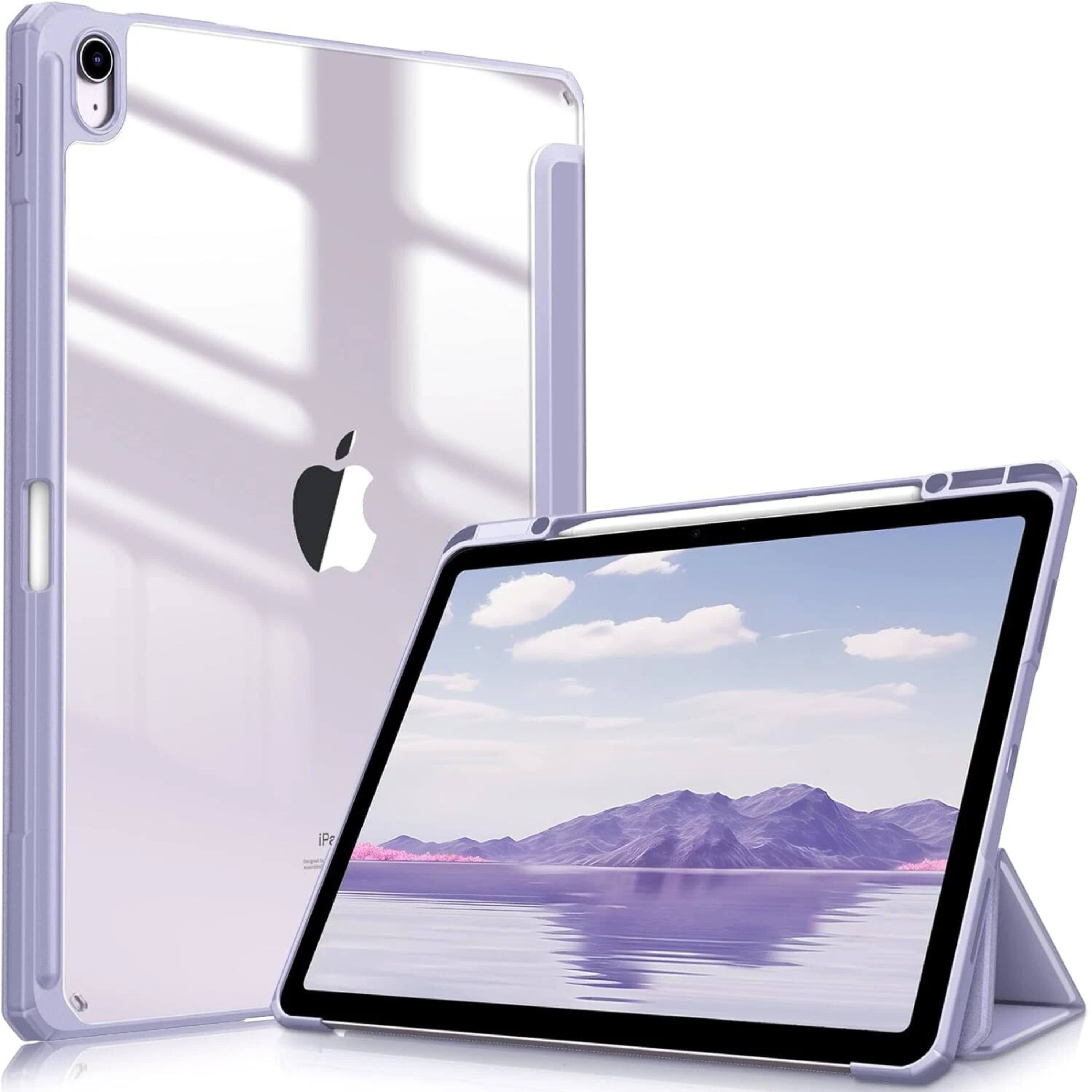 Front. Kitcheniva - Shockproof Hybrid Slim Case For iPad Air 13 Inch M3 2025 Clear Shell Cover Lilac Purple - Lilac Purple.