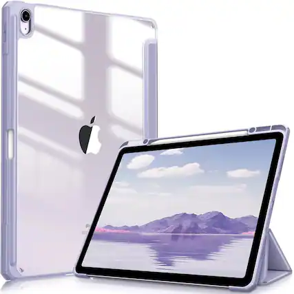 Front. Kitcheniva - Shockproof Hybrid Slim Case For iPad Air 13 Inch M3 2025 Clear Shell Cover Lilac Purple - Lilac Purple.
