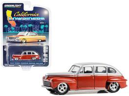 Greenlight - 1947 Ford Fordor Super Deluxe Lowrider "California Lowriders" Series 4 1/64 - Red And Silver Metallic