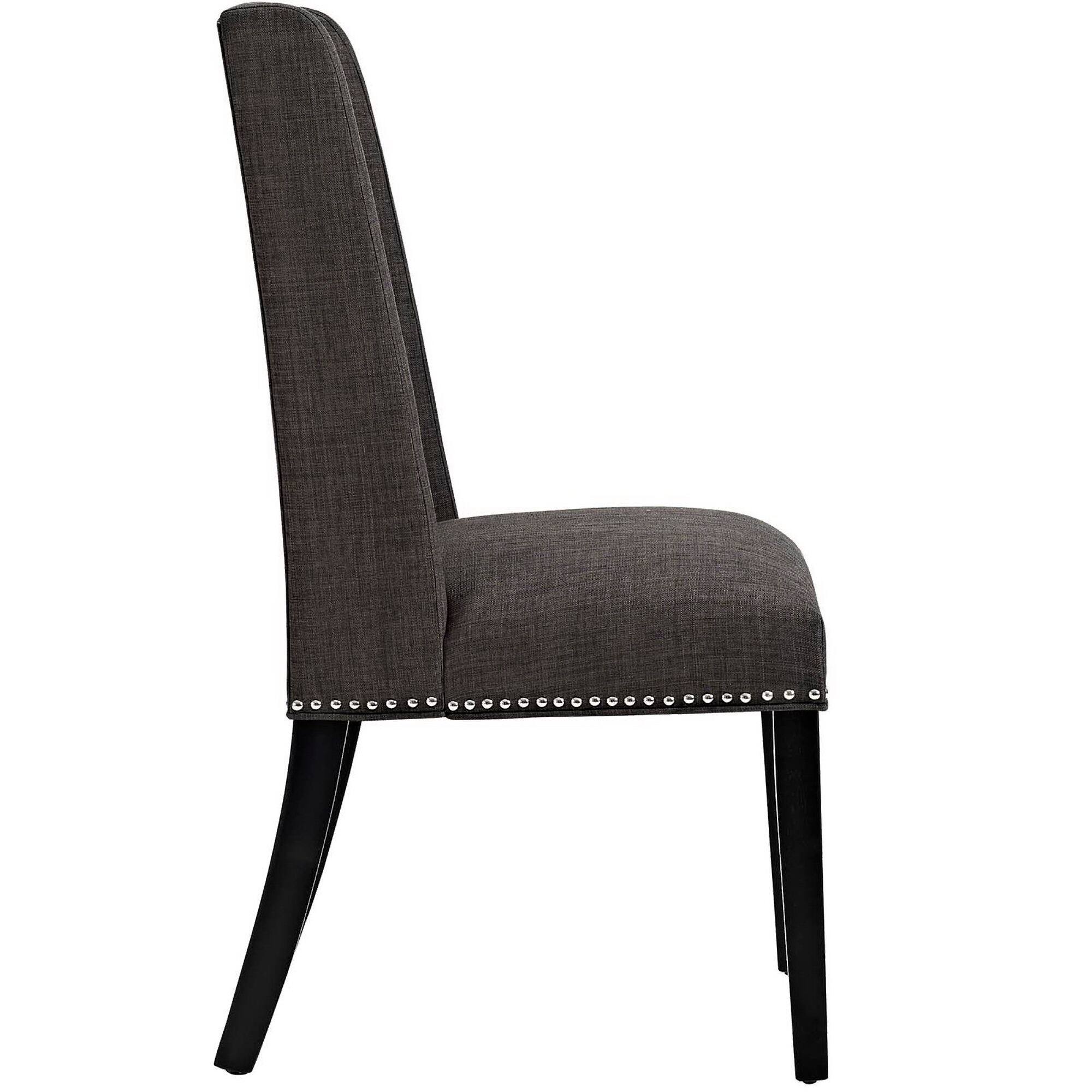 Left. Modway - Baron Fabric Dining Chair by Modway - Brown.
