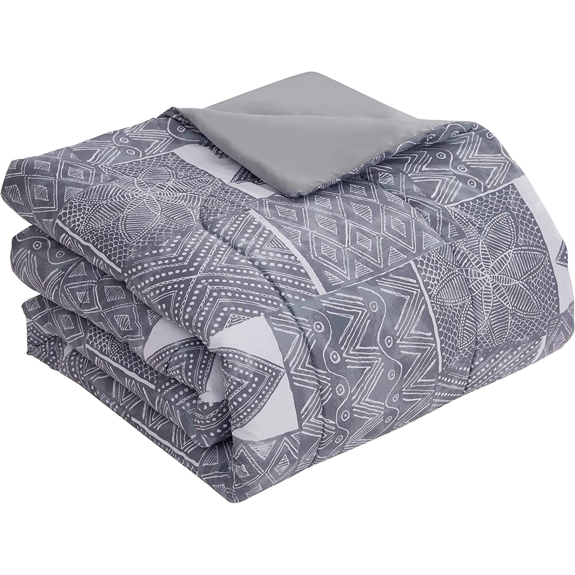 Left. Sweet Home Collection - 7 Piece Tulsa Bed in a Bag Printed Comforter & Sheet Set - Queen - Multicolored.