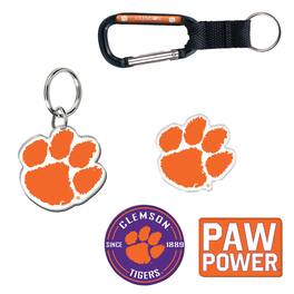 WinCraft - Clemson Tigers 5-Pack Key Ring and Fridge Magnet Set - Multicolor