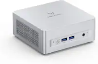 Minisforum - UM870 Slim Mini Desktop PC, AMD Ryzen 7 8745H, 16 GB RAM, 512 GB SSD Storage - Silver - Front_Zoom