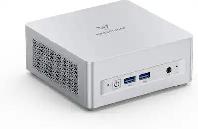 Minisforum - UM870 Slim Mini Desktop PC, AMD Ryzen 7 8745H, 16 GB RAM, 512 GB SSD Storage - Silver
