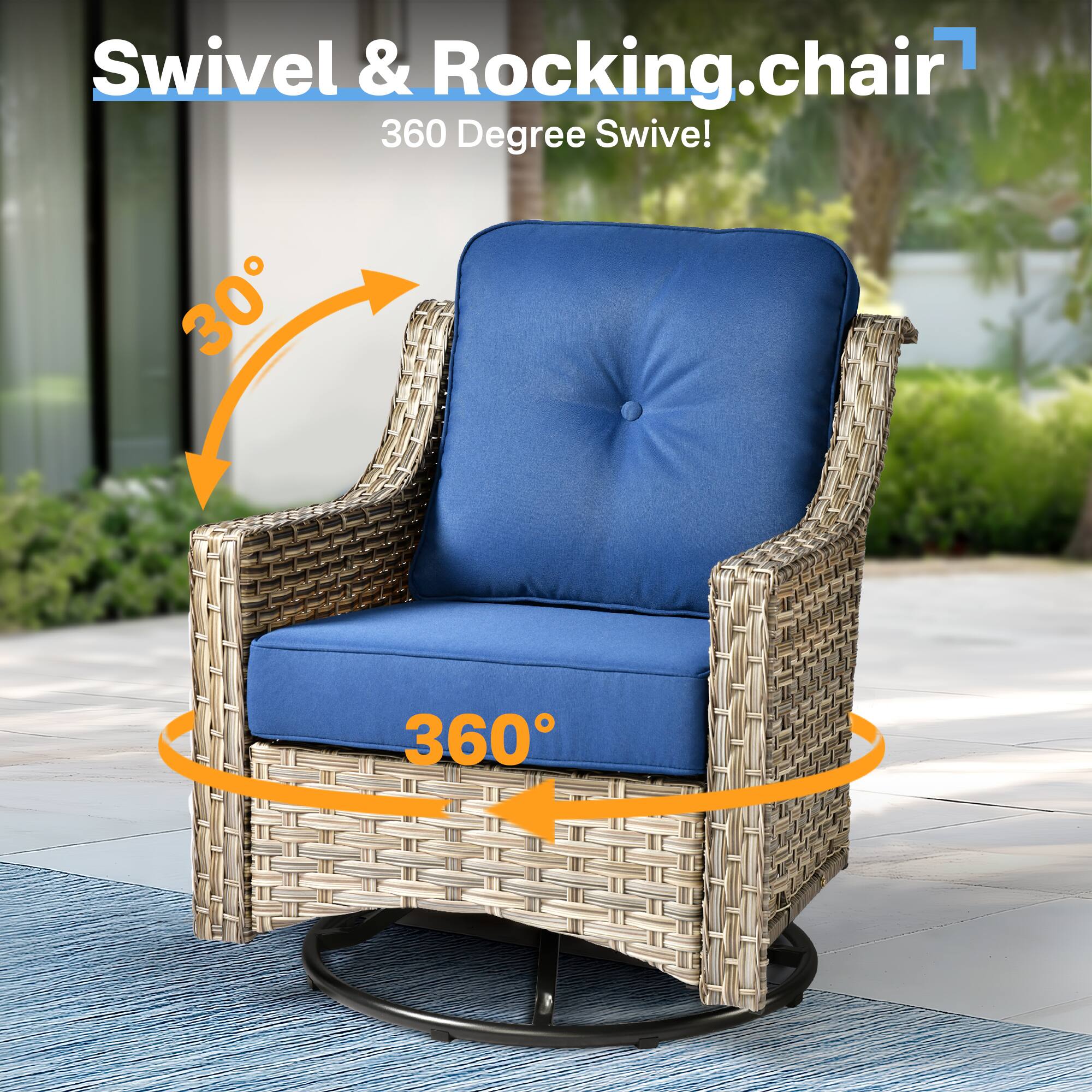 Swivel & Rocking Chair  
360 Degree Swivel!