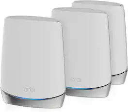 NETGEAR - RBK753-100NAR AX4200 Orbi WiFi 2 Satellites + 1 Router - Refurbished Excellent - White