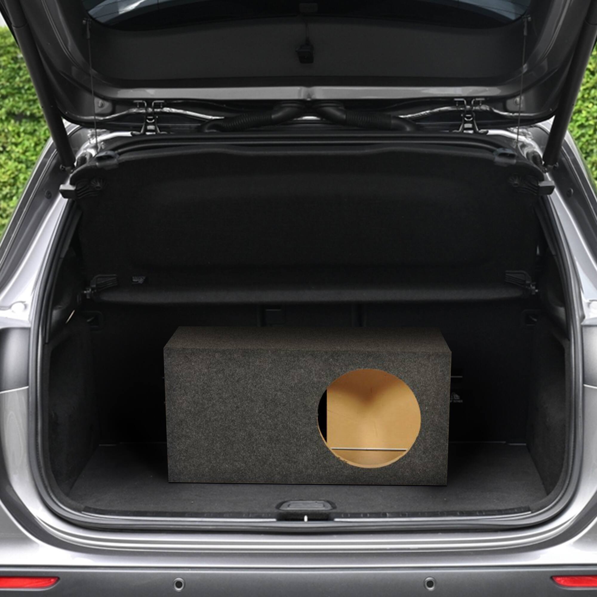 Alt View 4. QPower - QPower 15" Heavy Duty Single Vented Extra Large Vehicle Subwoofer Enclosure Box - Gray.