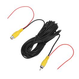 Unique Bargains - Backup Camera RCA Video Cable, Male to Female, with Detection Wire for Truck/Bus/SUV - Black
