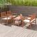 Alt View 1. Costway - 4 PCS Patio Conversation Set with Soft Seat Cushions 2-Tier Rectangle Coffee Table - Natural + Off White.