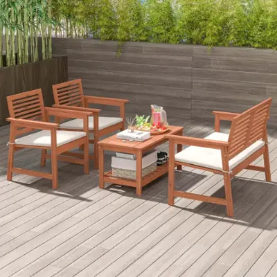 Style Selections Kenwood 2-Piece Wicker Patio Sofa Conversation Set With Cream Cushions In The Patio Conversation Sets Department At