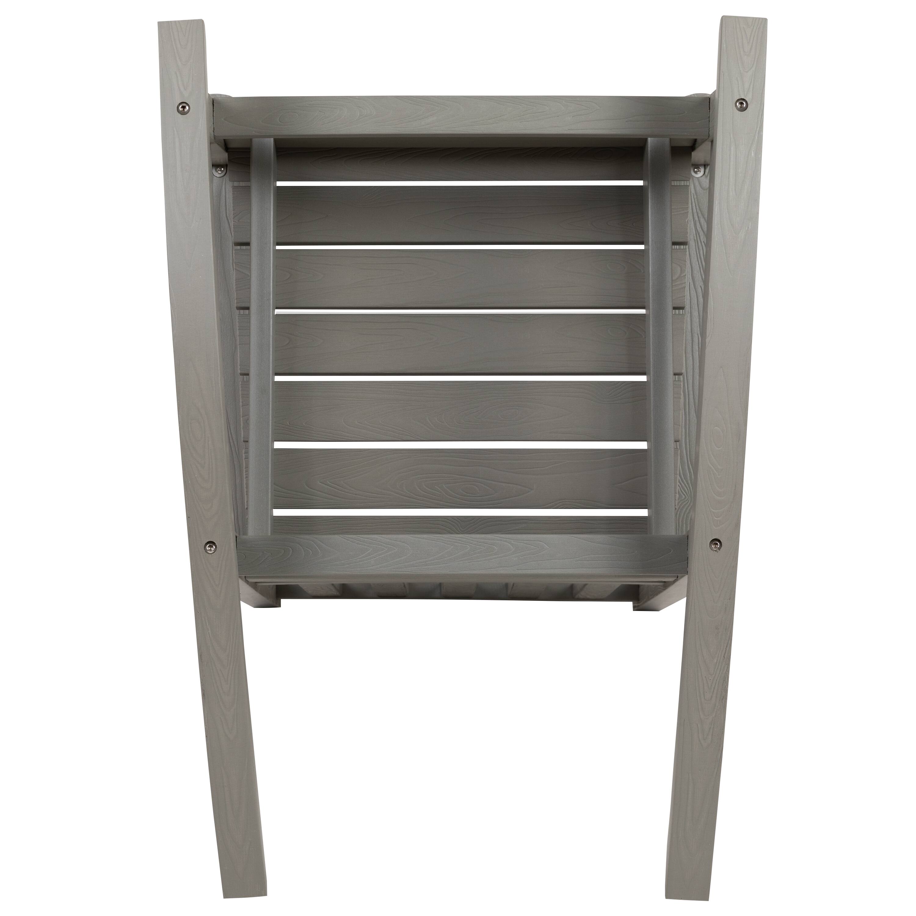 Alt View 10. Emma + Oliver - Set of 2 All-Weather Poly Resin Faux Wood Rocking Chairs for Porch &Patio - Gray.