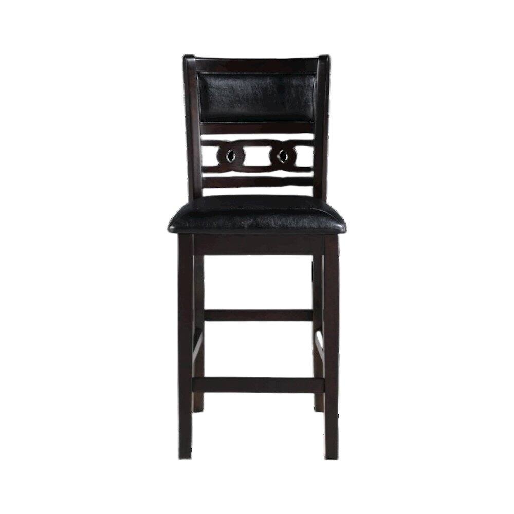 Back. FurniFact - 3-Piece Wood Storage Counter Set Ebony Brown - Brown.