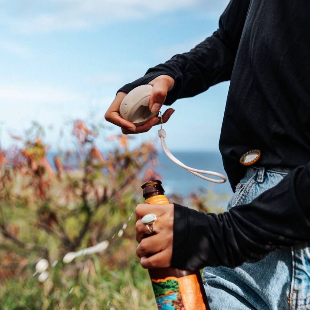 Alt View 19. Speaqua - Cruiser H2.0 Portable Waterproof Compact Bluetooth Speaker with Bottle Opener - Manta Ray Black.