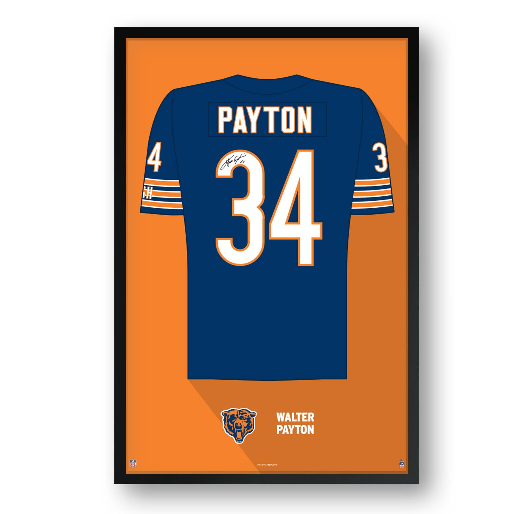Walter Payton Chicago Bears Framed 14" x 20" Retired Jersey Art Print