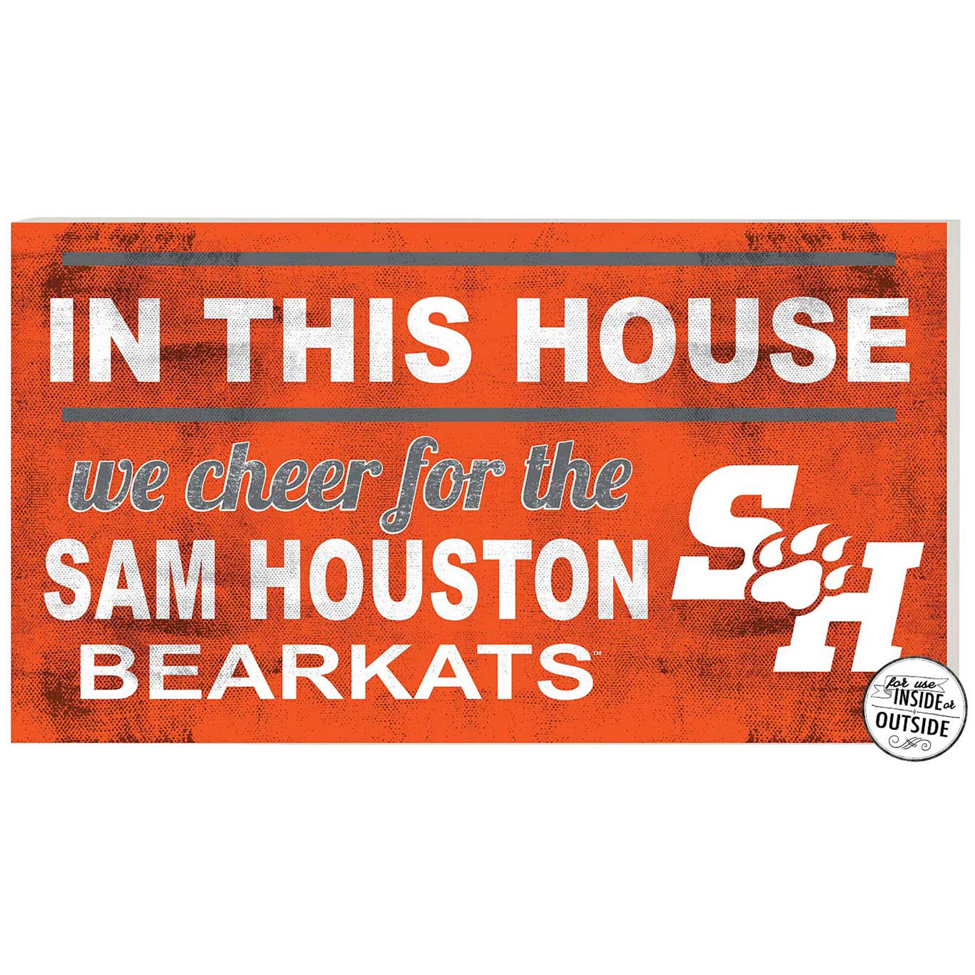 Jardine - Sam Houston State Bearkats 11" x 20" Indoor/Outdoor In This House Sign - Orange