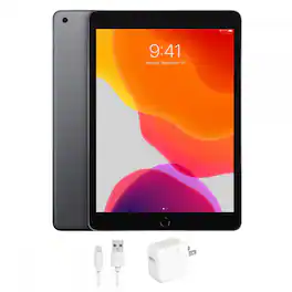 Apple - Refurbished Excellent - 10.2-inch iPad 7th Generation (2019) Wi-Fi + Cellular 128GB (Unlocked) - Space Gray