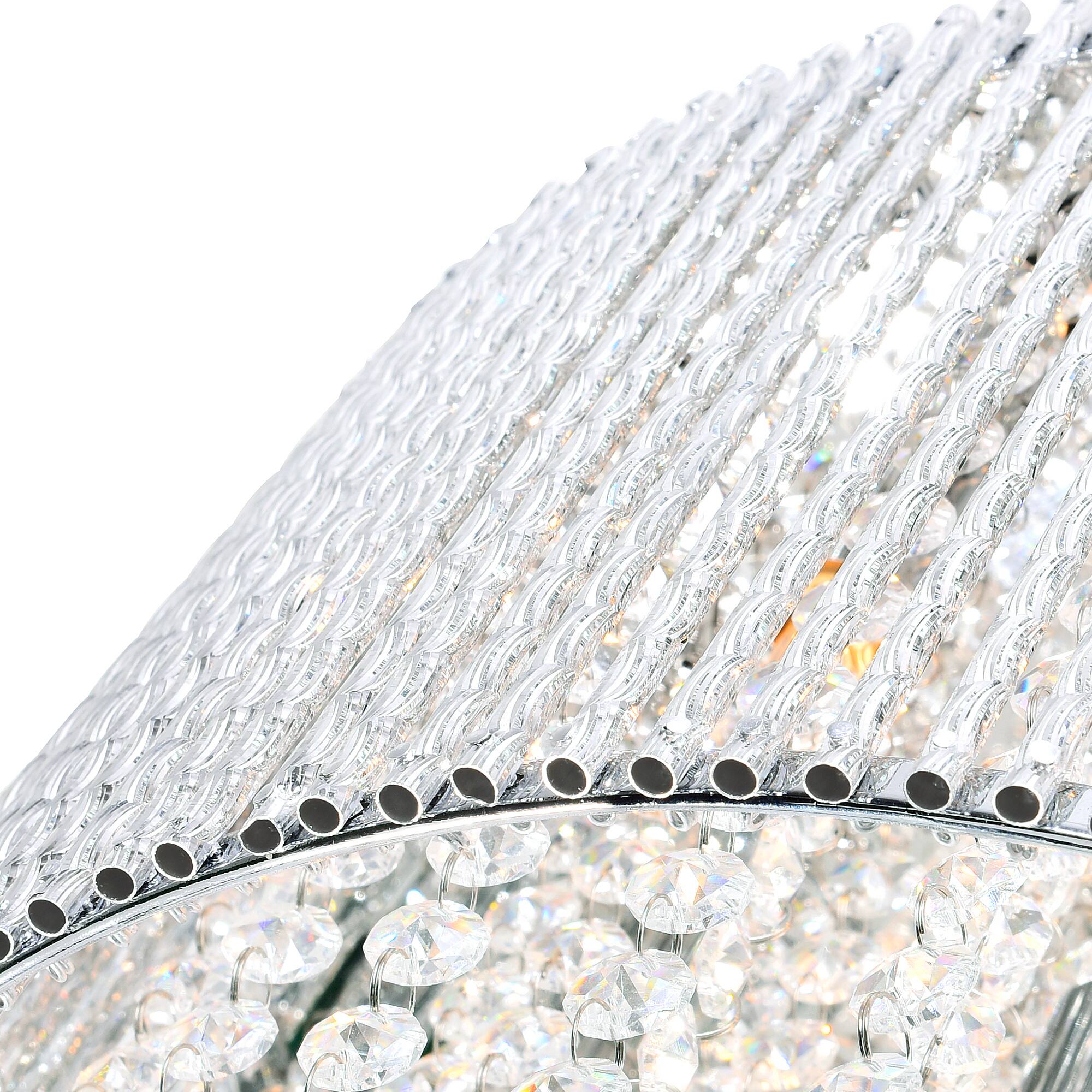 Back. CWI Lighting - Claire 14 Light Drum Shade Chandelier With Chrome Finish - Chrome.