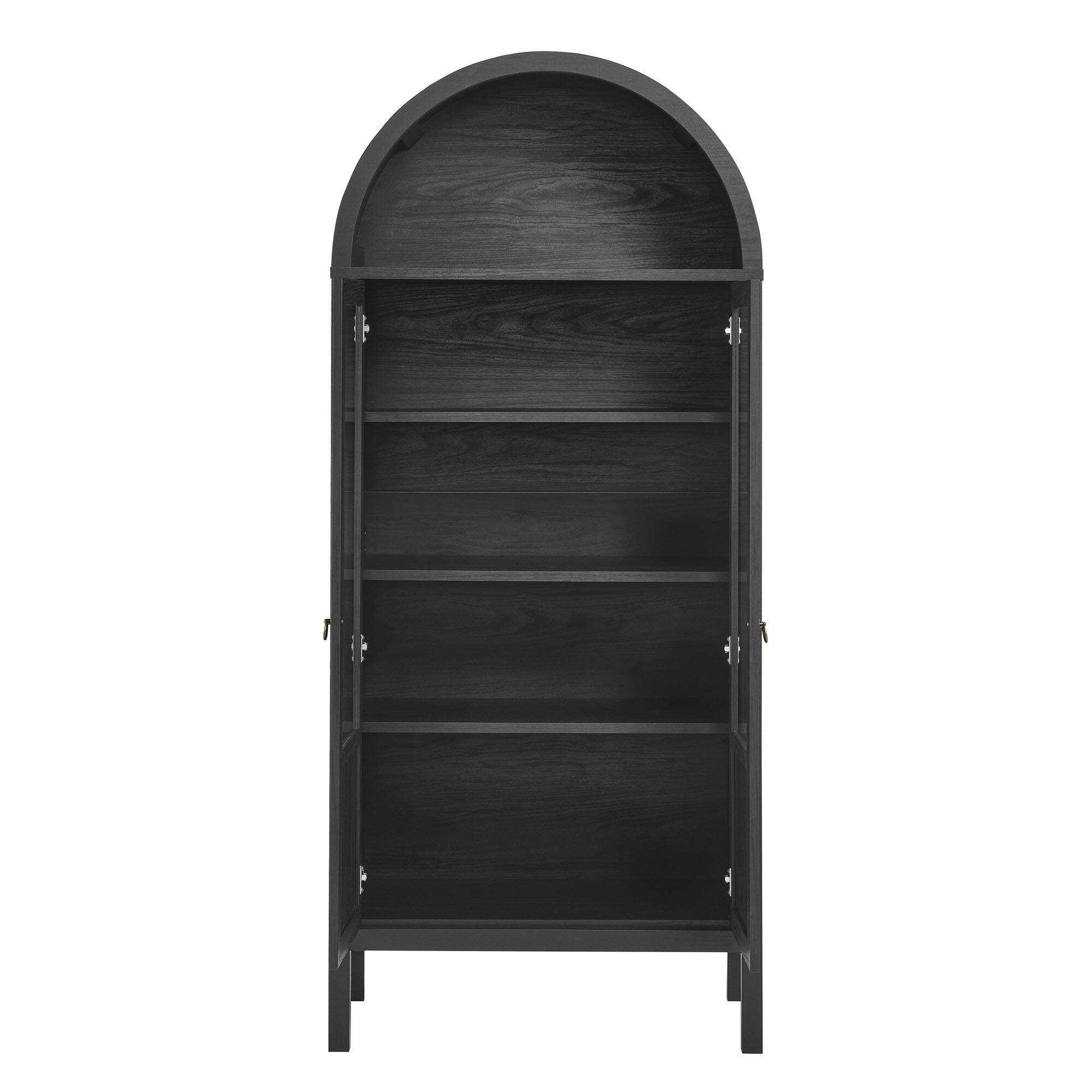Alt View 5. Modway - Tessa Tall Arched Storage Display Cabinet by Modway - Black.