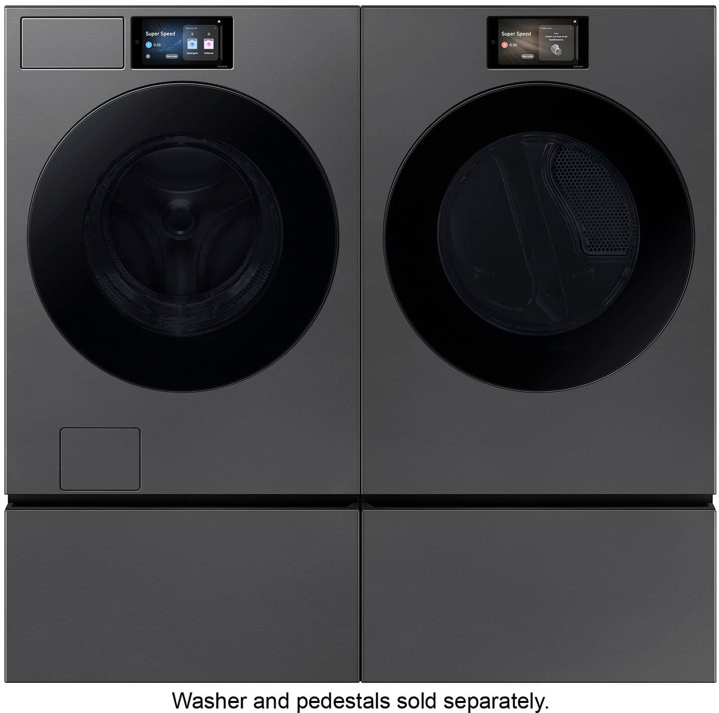 Washer and pedestals sold separately.