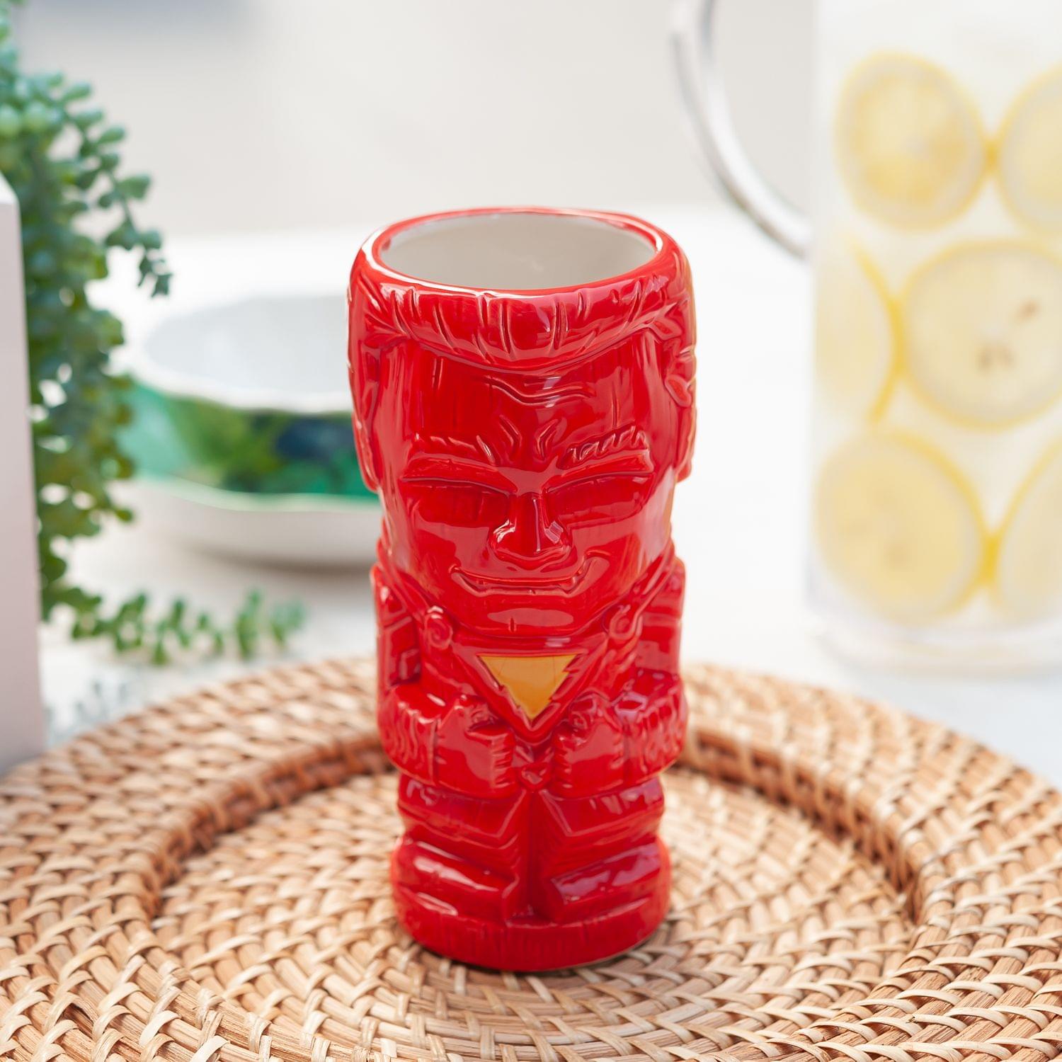 Alt View 3. DC Comics - Geeki Tikis DC Comics Shazam Tiki Mug | Ceramic Tiki Style Cup | Holds 19 Ounces - Red.