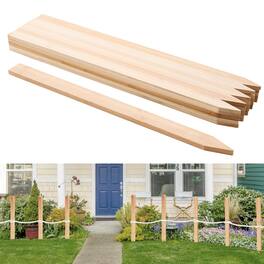 VEVOR - Wooden Garden Stakes, 25 Pcs 36 x 0.5 x1.5 in Survey Grading Stakes, Garden Ground Stake with Sharp Point - Natural wood color