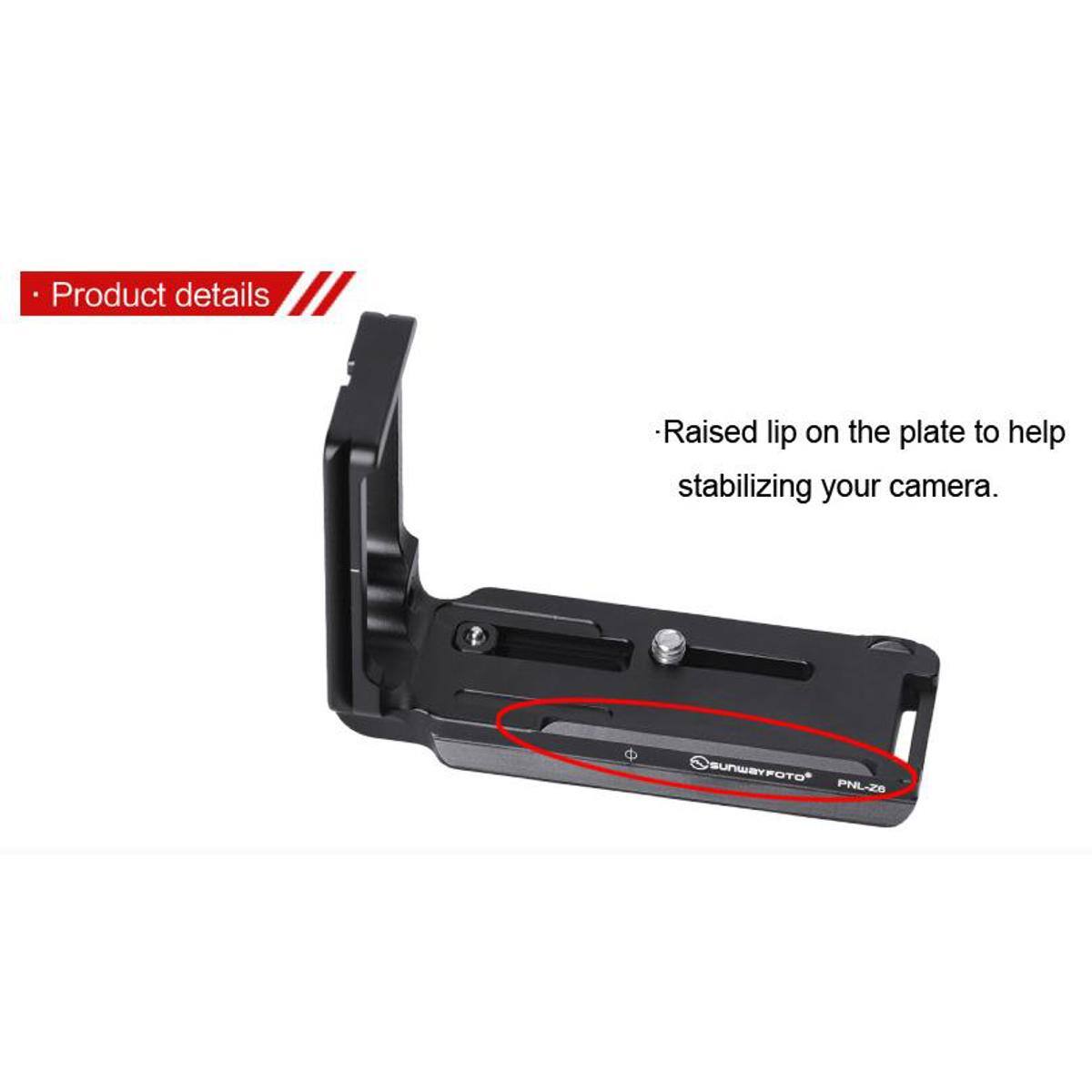 Product details

- Raised lip on the plate to help stabilizing your camera.

BUSYPOTO PNL-Z0