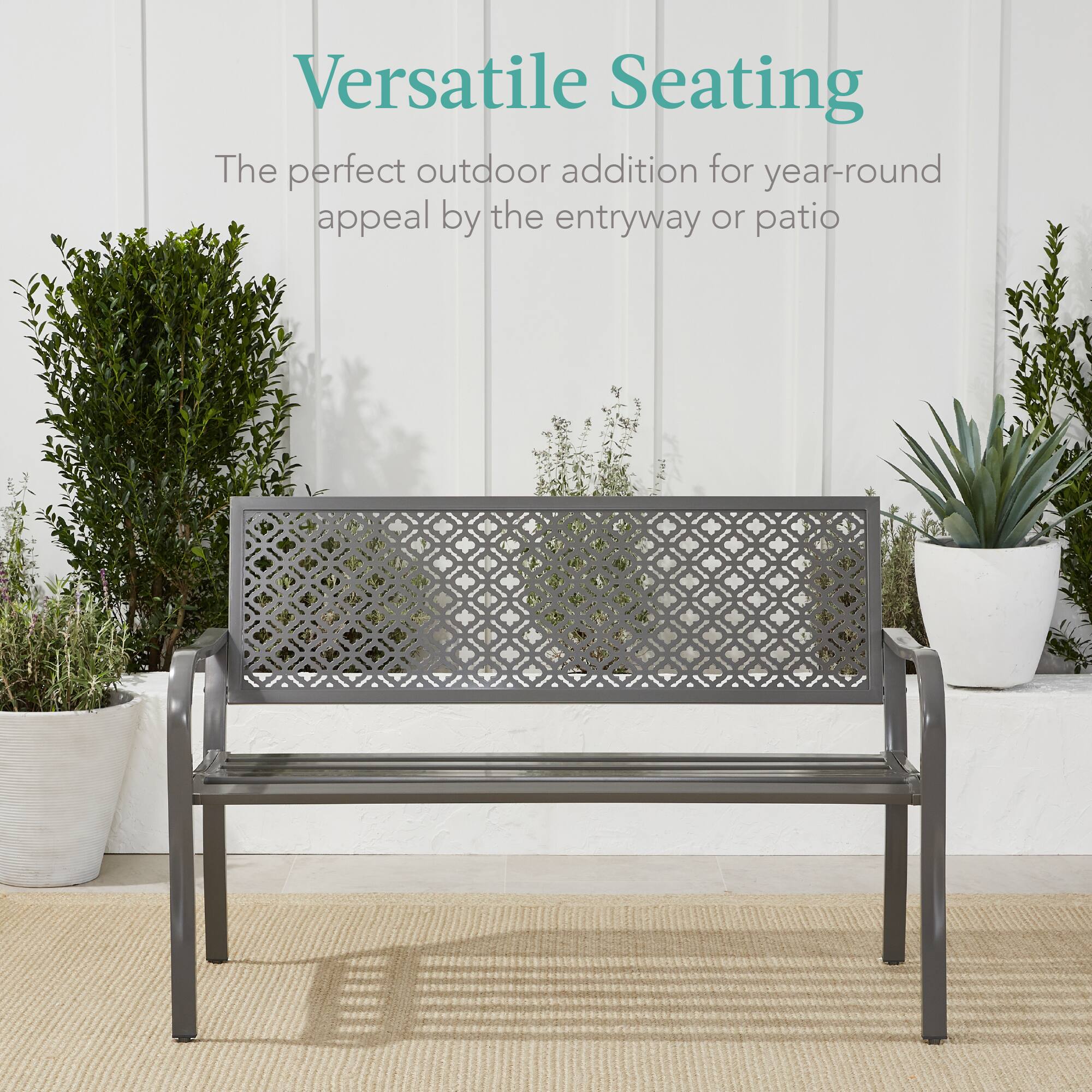 Versatile Seating

The perfect outdoor addition for year-round appeal by the entryway or patio