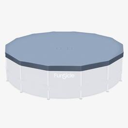 Funsicle - 14 Foot Durable Round Pool Cover for Oasis and Activity Pools, Gray