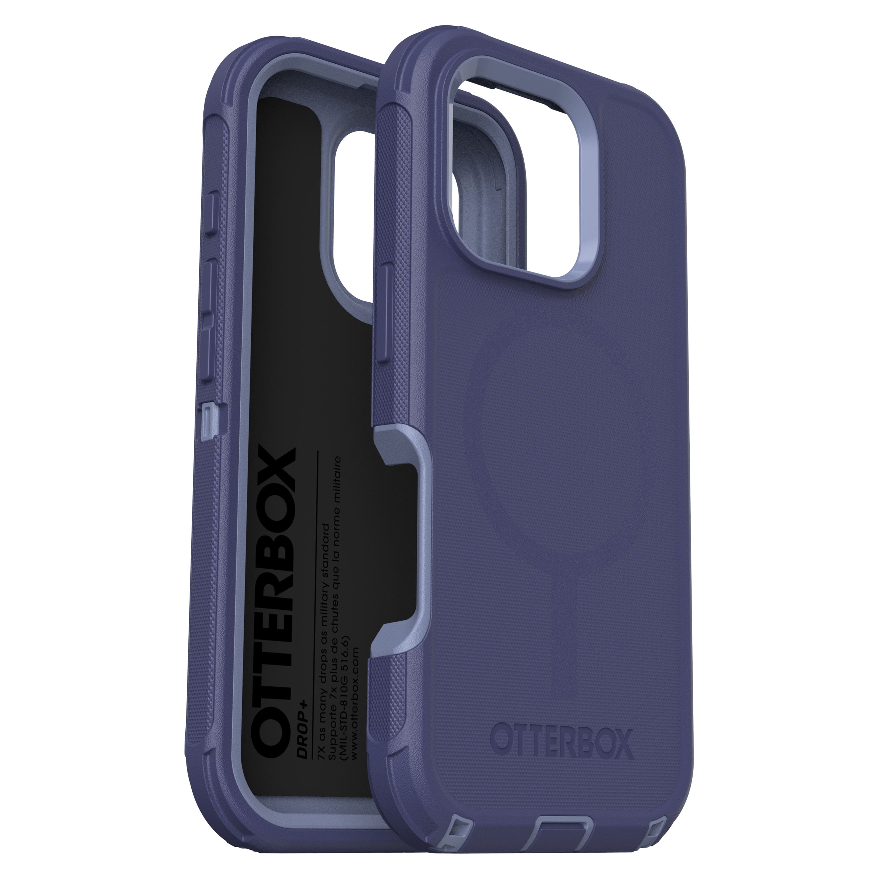 The text on the image reads: "OTTERBOX DROP+ military standard drop tests (MIL-STD-810G) www.otterbox.com 7x as strong as required (MIL-STD-810G)."