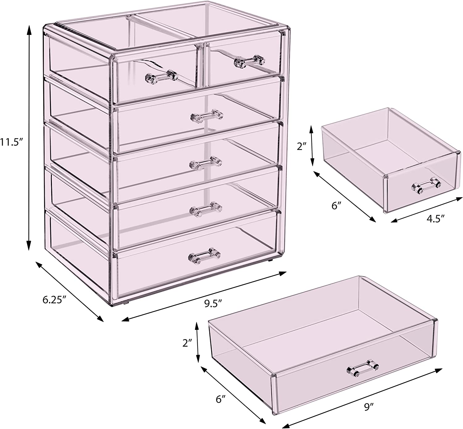 11.5"  
6.25"  
9.5"  
2"  
6"  
9"  
2"  
6"  
4.5"