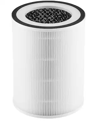 Front. VEVOR - Air Purifier Replacement Filter, H11, 2-in-1 Compact & Lightweight Replacement Filter with PET Pre-Filter - White.