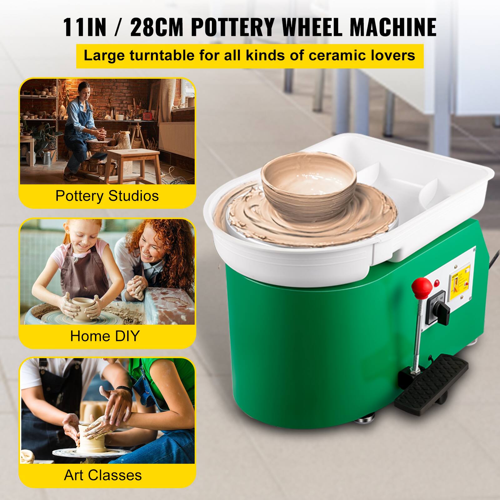 11IN / 28CM POTTERY WHEEL MACHINE Large turntable for all kinds of ceramic lovers
Pottery Studios
Home DIY
Art Classes