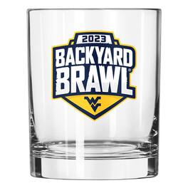 Logo Brands - West Virginia Mountaineers 2023 Backyard Brawl 14oz. Rocks Glass - Multicolor