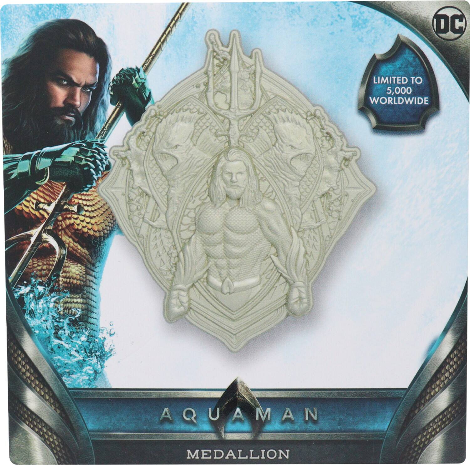 DC LIMITED TO 5,000 WORLDWIDE AQUAMAN MEDALLION