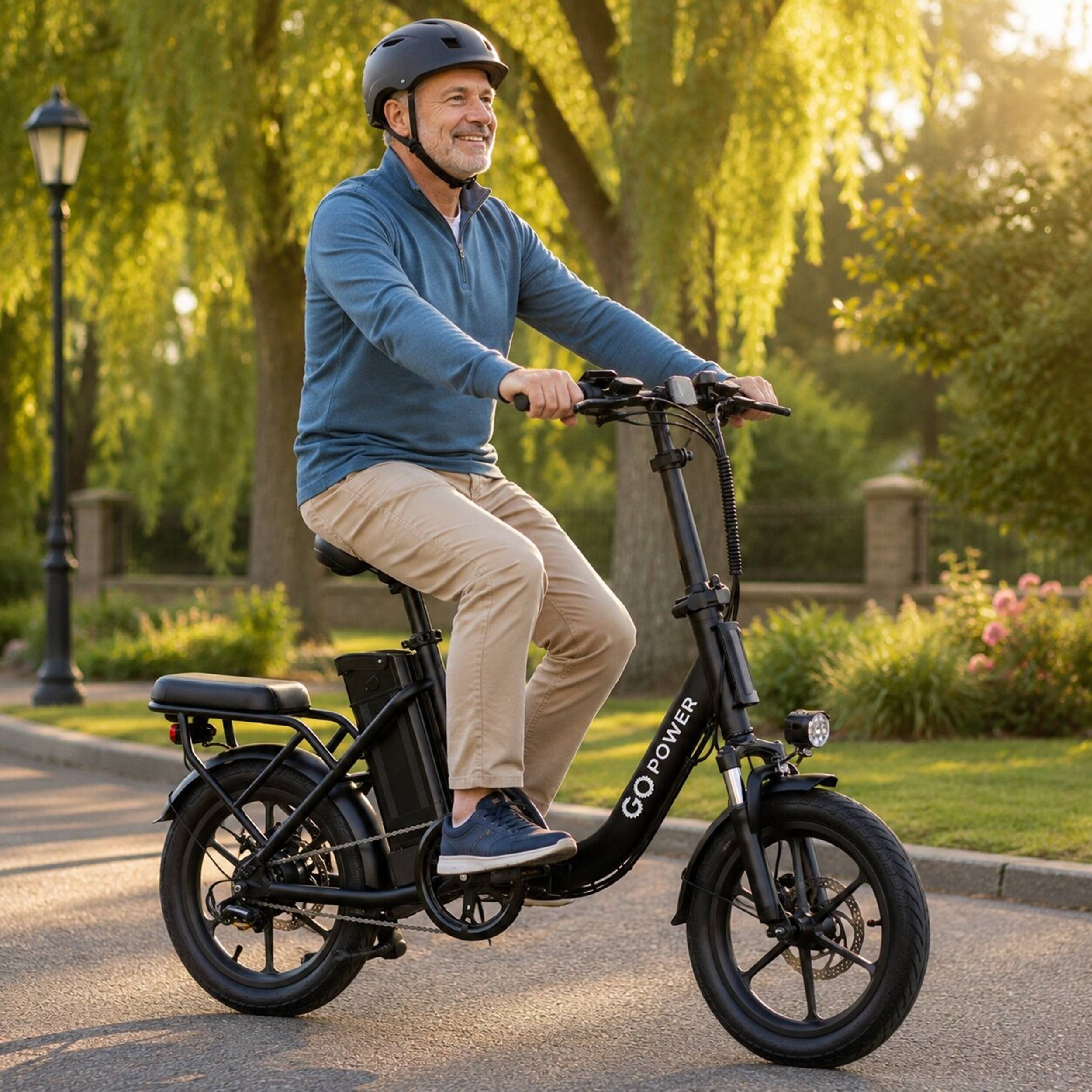 Alt View 10. GoPowerBike - GoPowerBike GoBreeze Folding Electric Bike - Black.