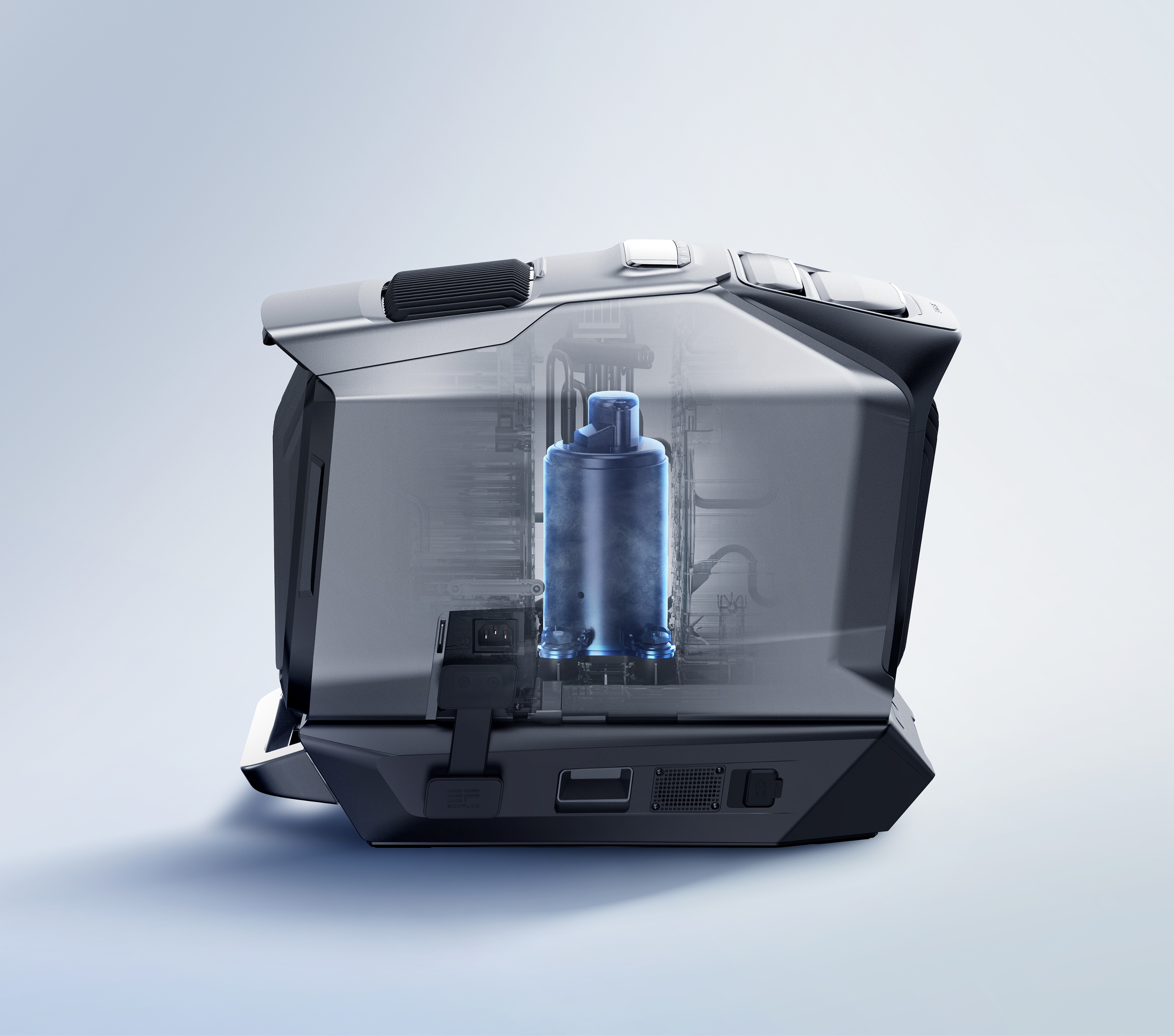 Alt View 8. EcoFlow - Wave 3 - 180 Sq. Ft. Portable Air Conditioner - Grey.