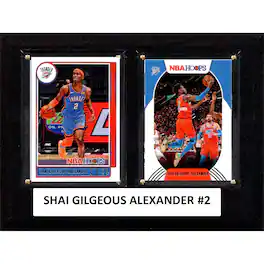 C&I Collectibles - Shai Gilgeous-Alexander Oklahoma City Thunder 6" x 8" Trading Card Plaque - Multicolor