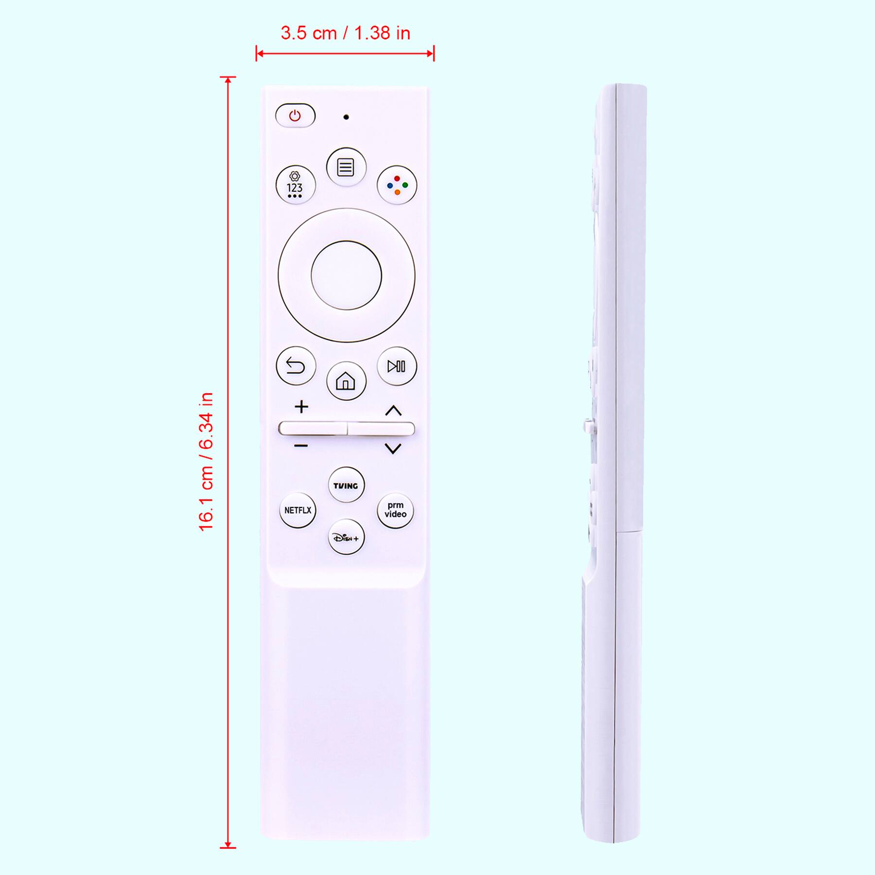 3.5 cm / 1.38 in

16.1 cm / 6.34 in

123

TVING

NETFLIX

Disney+

prime video
