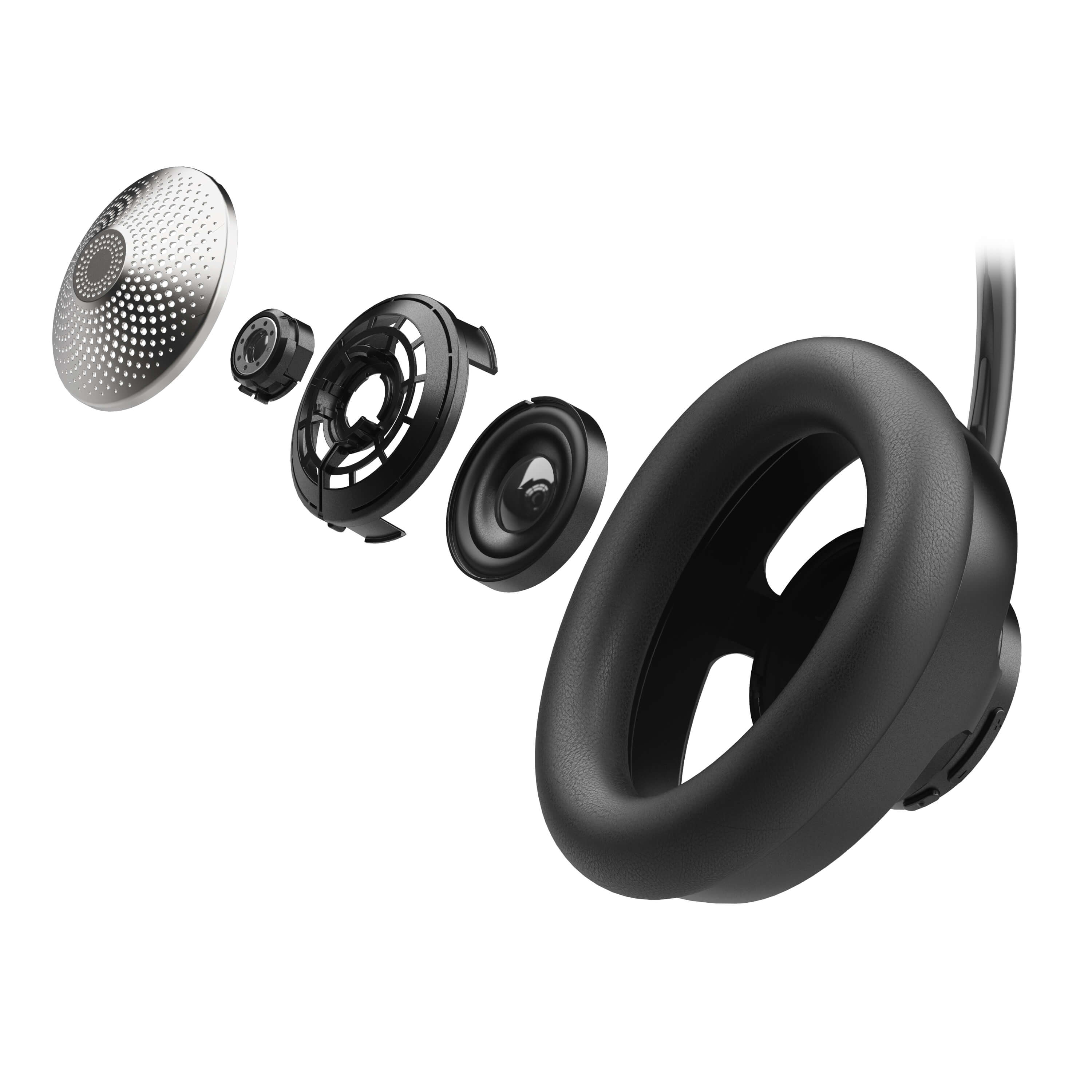 Alt View 2. JLab - JBuds Open Wireless Open-Ear Headphones - Black.