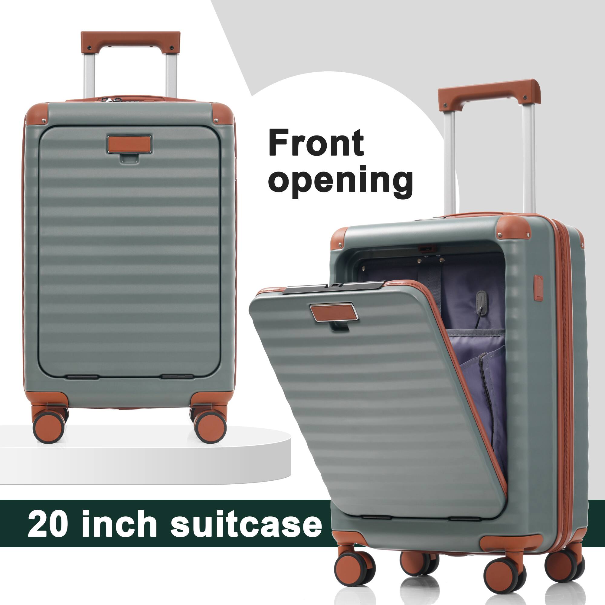 Front opening  
20 inch suitcase