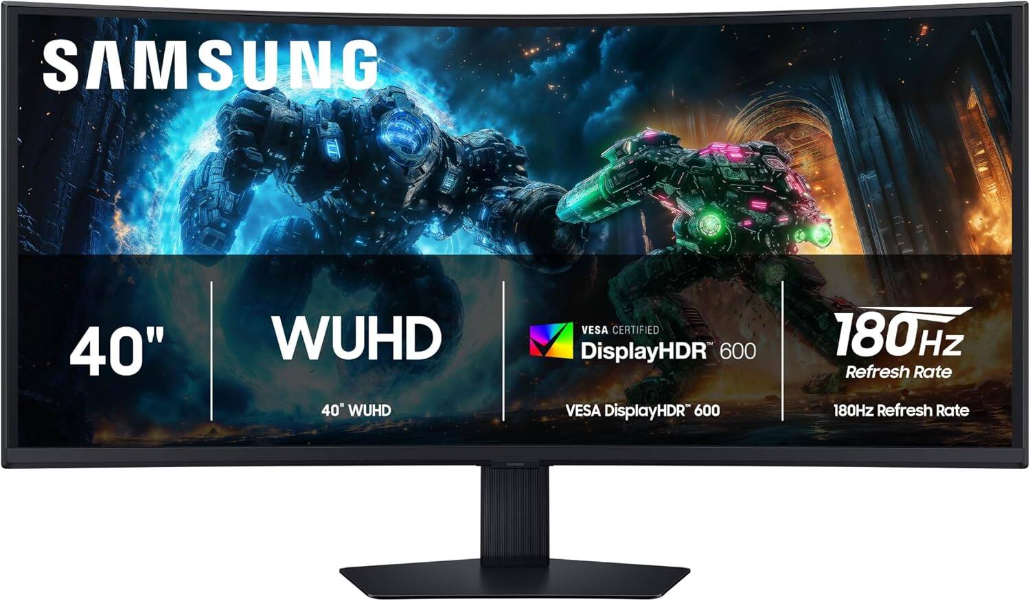 SAMSUNG 40" WUHD VESA CERTIFIED DisplayHDR 600 180Hz Refresh Rate