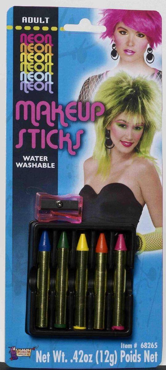 ADULT NEON NEON NEON NEON NEON MAKEUP STICKS WATER WASHABLE Item # 68265 FORUM SOVIET Net Wt. .42oz (12g) Poids Net