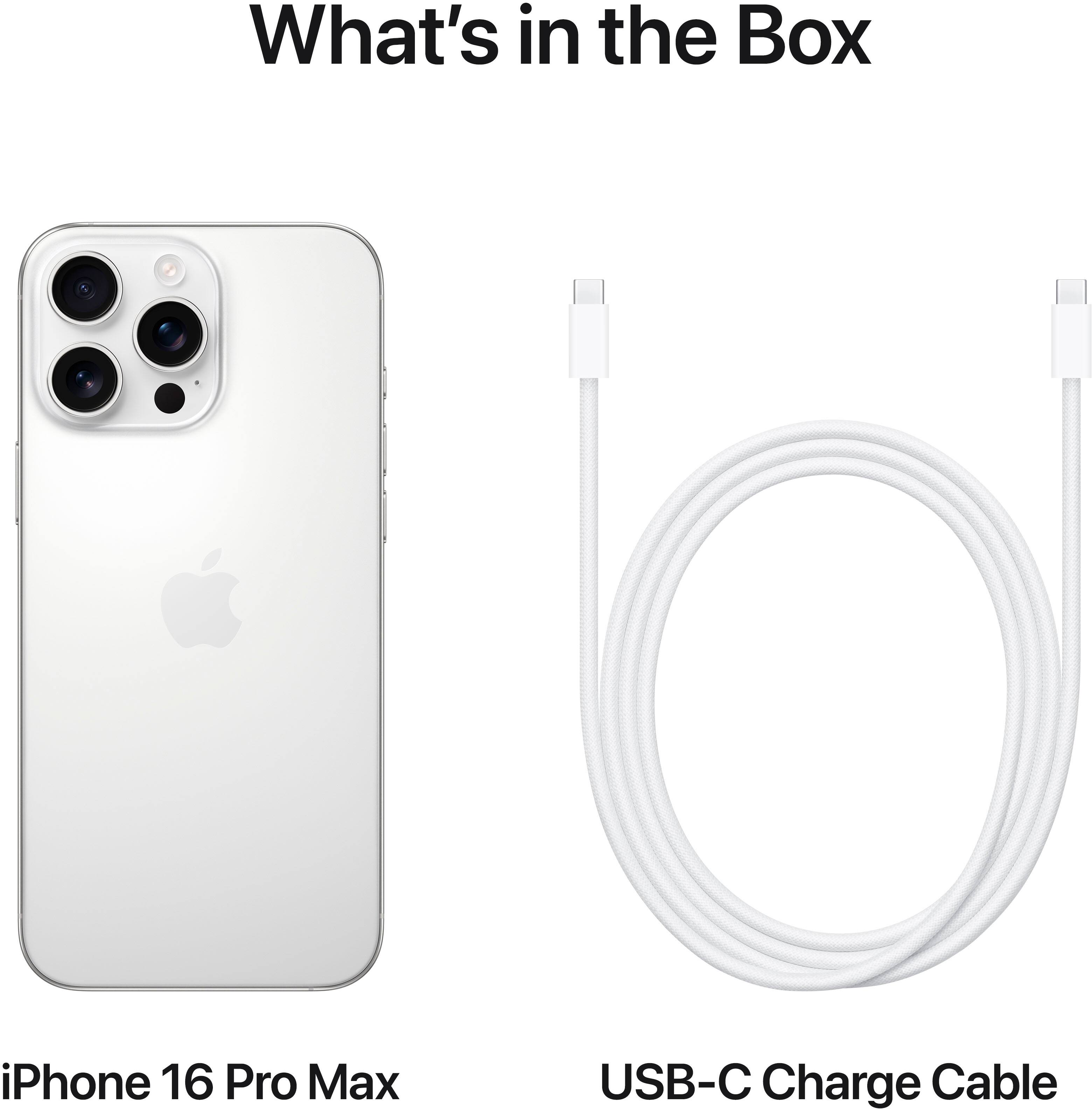 What's in the Box: iPhone 16 Pro Max USB-C Charge Cable