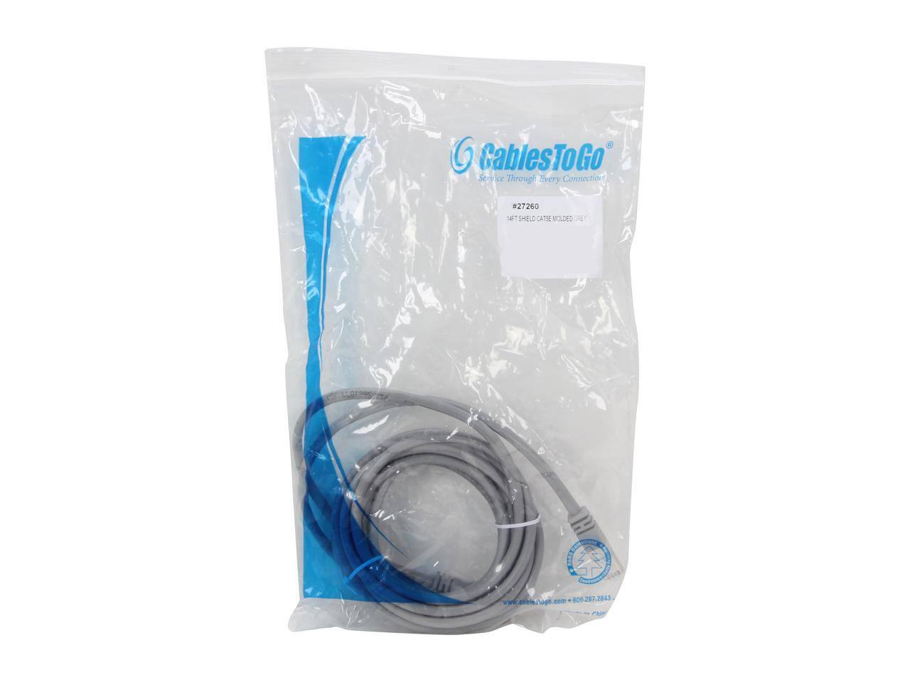 CablesToGo  
Service Through Every Connection  
#27260  
14' SHIELD CAT5E MOLDED PRE  

www.cablestogo.com  
800-267-2843