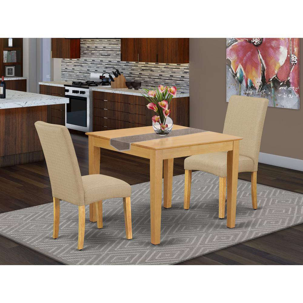 Left. East West Furniture - Dining Room Set Oak - Brown.