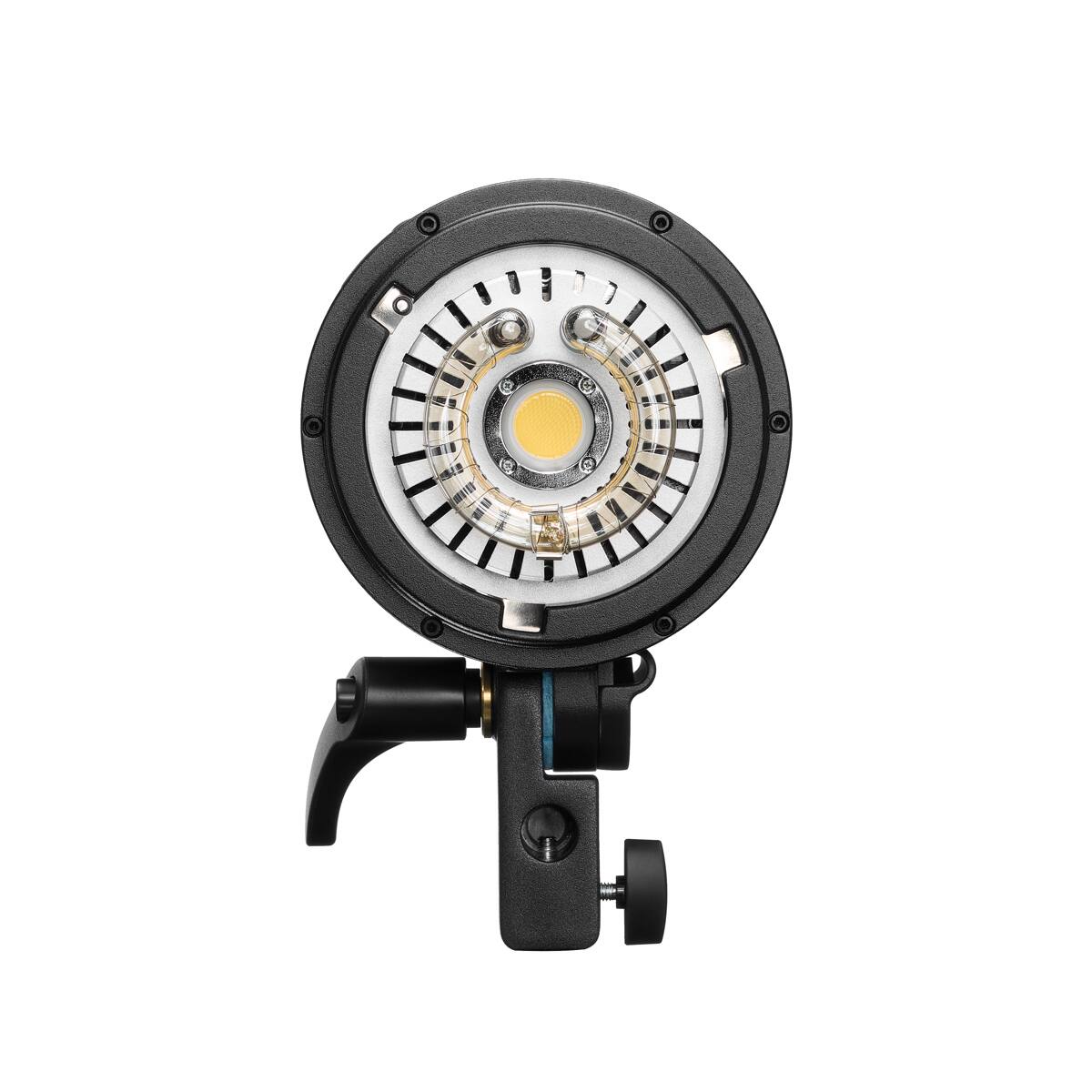 Alt View 6. Flashpoint - Flashpoint Studio Pro 600 III-V 600W R2 Flash 2-Light Kit with LED Lamp, Bundle with Stands, Softbox and Umbrella.